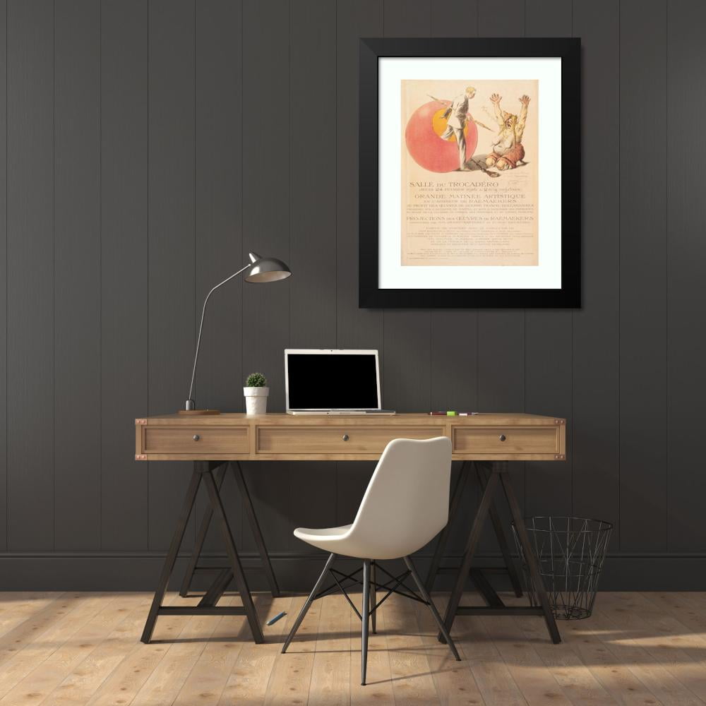 Maurice Louis Henri Neumont 19x24 Black Modern Framed Museum Art Print Titled - Trocadero Room. . . Great Artistic Morning in Honor of Raemaekers (1916)