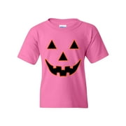 Youth Halloween Costume Pumpkin Face T-Shirt For Girls and Boys
