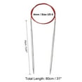 thumbnail image 2 of Agujas de Tejer Circulares Uxcell Talla US 6 31 pulgadas Aguja de Metal de Acero Inoxidable para Proyectos Hechos a Mano DIY Tejer Rojo, 2 of 6