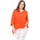 thumbnail image 3 of BluCuello En V De Verano Man3/4 TalExtPaMujer Naran3XL, 3 of 7