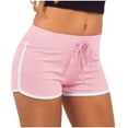thumbnail image 2 of Zpanxa Womens Shorts Casual Women Yoga Shorts Pants Women Bandage Elastic Waist Casual Short Pants Pink L, 2 of 7
