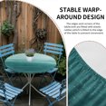 thumbnail image 2 of Turquoise Ombre Round Tablecloth for 45-54 Inch Tables,Fitted Table Cover with Elastic Edge,Modern Abstract Art Ocean Oil Painting Waterproof Outdoor Table Cloth Protector for Patio Garden Dinner, 2 of 9