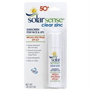 Solar Sense Clear Zinc Advanced Sunscreen Stick For Face & Lips SPF 50 0.45 oz