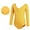 Yellow, variant on FLMEI Toddler Kids Gymnastics Leotards for Girls Long-Sleeved Practice Clothing Girls Summer Biketards Open Crotch Cotton Dance Outfit for 5-16 Years