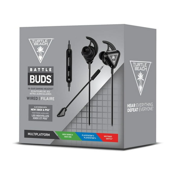 Écouteurs de gaming intra-auriculaires Battle Buds™ de Turtle Beach® pour le jeu sur Mobile, Nintendo Switch™ Xbox Series X, Xbox Series S, Xbox One | PS5™, PS4™, & PS4™ Pro | PC2 & Mac®