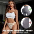 thumbnail image 4 of Thongs for Women - Conch Shells Print No.9050 No Show Seamless Womens Thongs Underwear, Soft Stretch G String Thongs for Women,Cuteness Ladies Thong Bikini Panties Briefs, 4 of 5