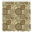 thumbnail image 3 of Ambesonne Animal Print Shower Curtain, Savannah Theme Circles, 69"Wx84"L, Beige and Brown, 3 of 5