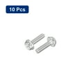 thumbnail image 3 of Uxcell M3x12mm Phillips Hex Head Flange Bolts, 10 Pack 304 Stainless Steel Screws, 3 of 5