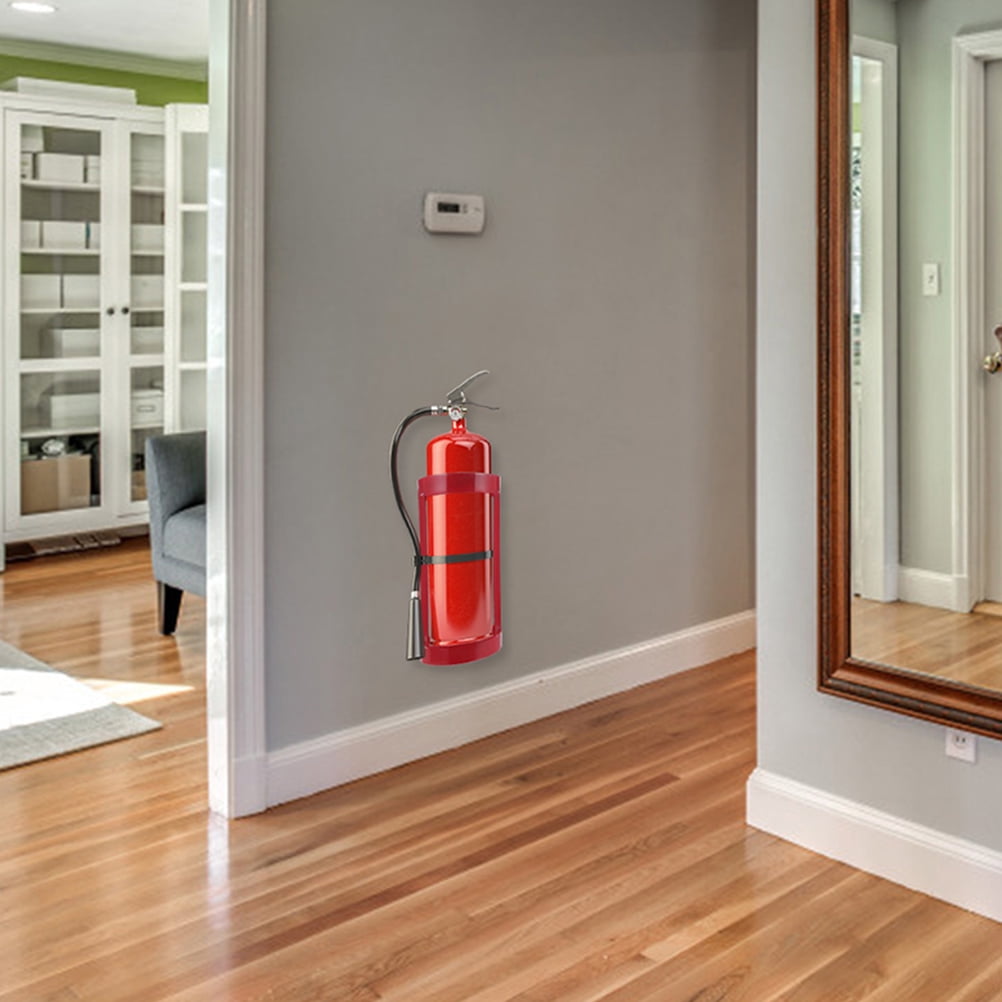 RENACLIPY Renaclipy Durable Fire Extinguisher Wall Bracket Red for Home Office