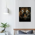 thumbnail image 3 of JRXY  Modern Abstract Art Canvas Painting Black Gold Animal Poster Owl Tiger Lion Wolf Eagle Zebra Bull Picture Home Wall Decoration 12x16 in, 3 of 4
