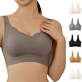 thumbnail image 4 of gakvbuo Support Sport Bras for Women No Underwire Wireless Seamless Wirefree Full Coverage Push Up T Shirt Bra Women's Border Underwear Soft Support Large Chest Large Size Bra Thin Sagging, 4 of 4