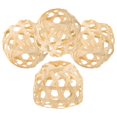 thumbnail image 2 of Woven Bamboo Lampshade for Decor Beige Rustic Style Pendant Light Cover 4 Pieces Small, 2 of 5