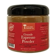 Civilized Coffee Grande Espresso Powder for Baking & Smoothies Non-GMO, Gluten Free, 100% Arabica Coffee Jar (6 oz)