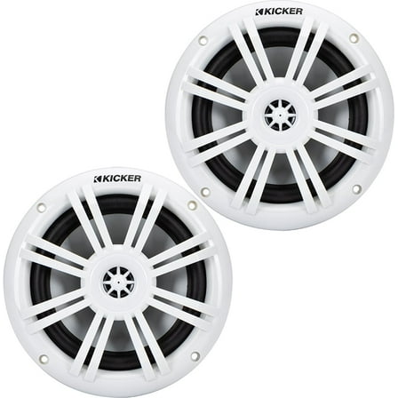 Kicker 49KM604W KM 6.5" 4Ω Marine Coaxial Speakers - Pair