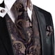 thumbnail image 2 of Chaleco de lujo de Jacquard de seda de Cachemira de oro púrpura para hombre, conjunto de corbata, chaleco azul marino Borgoña, corbata, gemelos y pañuelo para hombre, 2 of 5