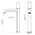 thumbnail image 5 of High Arc Bathroom Sink Faucet, Solid Brass Single Knob Bathroom Basin Faucet, 5 of 5