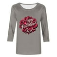 thumbnail image 5 of Vetsdori Womens 3/4 Sleeve Tops Valentine Plus Size Blouses Casual Summer,Cute Graphic Crew Neck Shirts for Junior Gifts for Girlfriend, 5 of 5