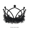 thumbnail image 5 of 12 Pack Bulk Black Plastic Tiara with Combs School Spirit & Halloween, 5 of 7