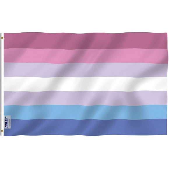 Anley Fly Breeze 3x5 Foot Bigender Pride Flag -Bi Gender LGBT Flags Polyester with Brass Grommets 3 X 5 Ft