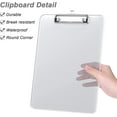 thumbnail image 4 of Minzimin 8.5 x 11 Plastic Clipboards Set of 1/2, Low Profile Metal Clip, Translucent Board, 12.5 x 9 in Letter Size, Office Supply, Back to School, 4 of 7