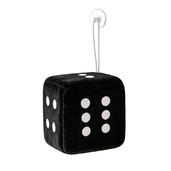 Fuzzy Plush Dice for Car Mirror, Soft Plush Dots - Cute Game Prop Decorative Pendant for Car Interior Hanging Ornament Decoration
