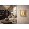 thumbnail image 3 of Rio Salto Laurel Collection Double Rocker Gold Light Switch Cover Plate  Medium 5" x 5" Brushed Brass Metal Wall Plate, Luxury Decorative 2-Gang Switch Plate Premium Heavy-Gauge Wall Plates, 3 of 9
