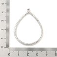thumbnail image 3 of Non-Tarnish 304 Stainless Steel Pendants Teardrop Charms Stainless Steel Color 41.5x32x2mm Hole: 1.6mm, 3 of 3