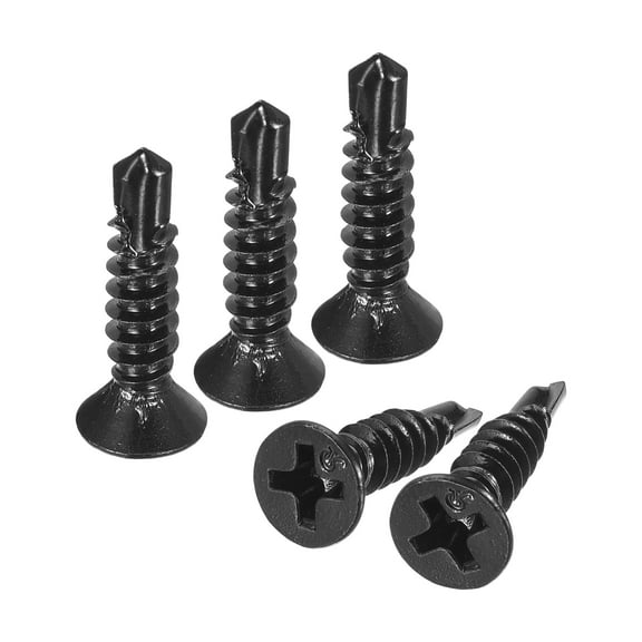 ST4.2x19mm Sheet Metal Screws, 50 Pack 410 Stainless Steel Flat Head Screws