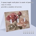 thumbnail image 3 of WOBOGO Vintage Rose 3-hole Switch Plates PC Flame Retardant Plastic Material Glossy Finish Smooth Touch 6.37x4.48x0.27in, 3 of 8
