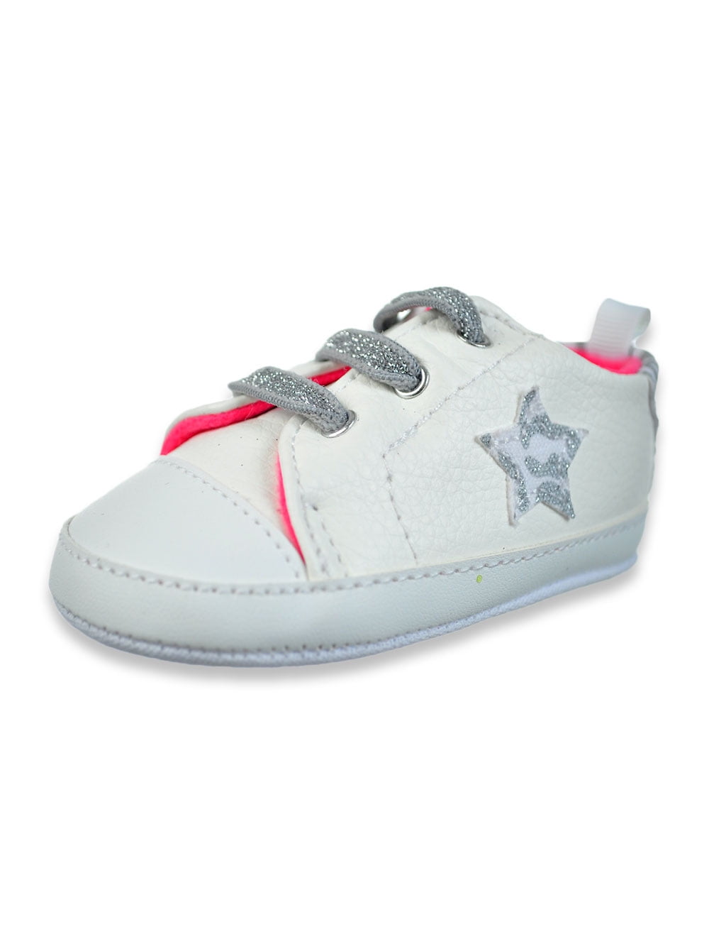 Baby Boy White Grey and Red Baseball Type Shoe size 0-3 months 