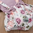 thumbnail image 4 of GRNSHTS Baby Girl Shorts Outfit Ruffle Sleeve Ribbed Romper Bodysuit Floral Shorts Headband 3Pcs Summer Clothes Set, 4 of 7