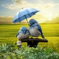 thumbnail image 1 of Spring Bluebirds Umbrella Planting Garden Pile Outdoor Garden Courtyard Prop Decoration, 1 of 8