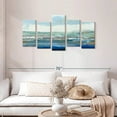 thumbnail image 2 of Elephant Stock A Big Wave Wall Art - Horizontal Multi Panel Canvas - Living Room Wall Decor - Abstract Multi Panel - Blue And White Decor By Pi Galerie - 49" x 24", 2 of 8