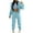 Light Blue winter 2 piece sets, variant on Usmixi Womens 3 Piece Sets Womens Fleece Hooded Coats Sets Sports Knitted Cropped Tank Tops Drawstring Elastic Waist Jogger Pant Outfits Sets Tracksuits Lounge Sets with Pocket Fall Saving