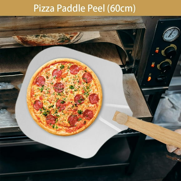 ODOMY Pizza Peel Paddle with Detachable Wooden Handle Aluminum Baking Trays