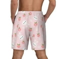 thumbnail image 4 of Goofa Rabbit And Peach Printed Men's Swim Trunks Board Shorts Quick Dry Mens Swimming Trunks with Compression Liner,Breathable Fit Hawaii Beach Shorts-Large, 4 of 9
