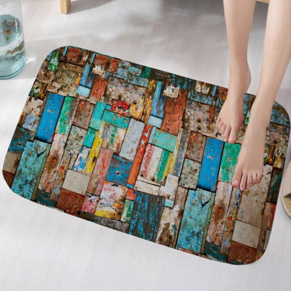 Bathroom Rugs Memory Foam Bath Mat Non Slip Large Bath Rug Runner Absorbent Bathroom Carpet Mats Seashells Starfish Rug Soft and Cozy