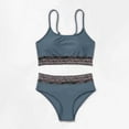 thumbnail image 1 of Ensemble de Maillot de Bain à Bretelles pour Femmes, Imprimé Léopard, Bretelles Fendues, Taille Haute, 1 of 4
