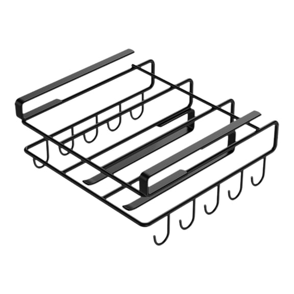 kowaku Mug Hooks Under Cabinet No Drill Paper Towel Holder for Bathrooms Cups Towel