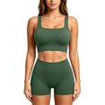 thumbnail image 6 of Miqool Workout Sets for Women 2 Piece Sports Bra Crop Top High Waist Booty Shorts Seamless Yoga Athletic Gym Outfits Lounge Activewear, 6 of 7