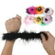 thumbnail image 5 of Vogacara 2 pack/lote, puños de plumas no tóxicos, de piel, costuras finas, inodoro y no se desprende, peludo Juguetes de construcción Negro, 5 of 6