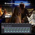 thumbnail image 4 of NFTIGB 8 Channel Professional Sound Mixer Metal Shell Studio Mixing Console, Stereo Mono Switchable for Live Streaming Recording (US Plug), 4 of 7