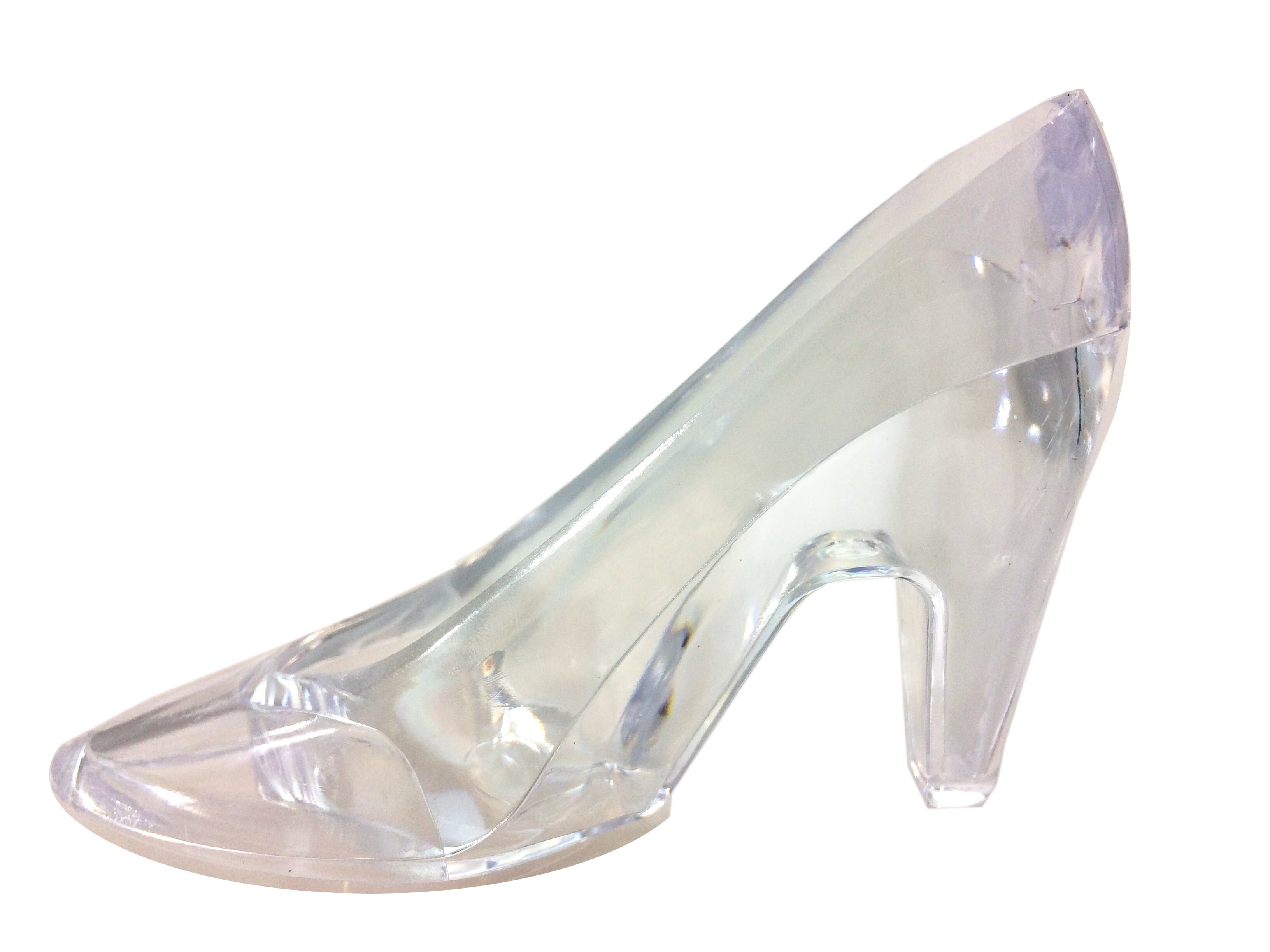 24 Clear Large Fillable Cinderella Slipper Wedding Favor Holders plastic shoes 