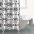 thumbnail image 4 of White Highland Cow Bathtub Flower Pattern Shower Curtain 36"x72" ,Bathroom Decorative Shower Curtains Set with 12 Hooks,Modern Waterproof Washable Shower Curtain, 4 of 6