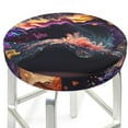 thumbnail image 3 of Gukieu Explosive Fluid Splash Art Print Round Chair Cover, Dust-proof and Non-slip Bar Chair Protective Cover, Suitable for Bars, Restaurants, Offices-13 inch, 3 of 7