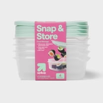 Snap & Store Small Rectangle Food Storage Containers - 16 fl oz/4ct