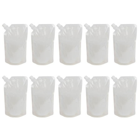 

NUOLUX 50Pcs Liquid Subpackage Pouch Portable Stand-up Drinking Bag Storage Holder