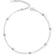 thumbnail image 1 of Pulsera de tobillo de plata de ley 925 Tobilleras multicapa para mujer Satélite,, 1 of 4
