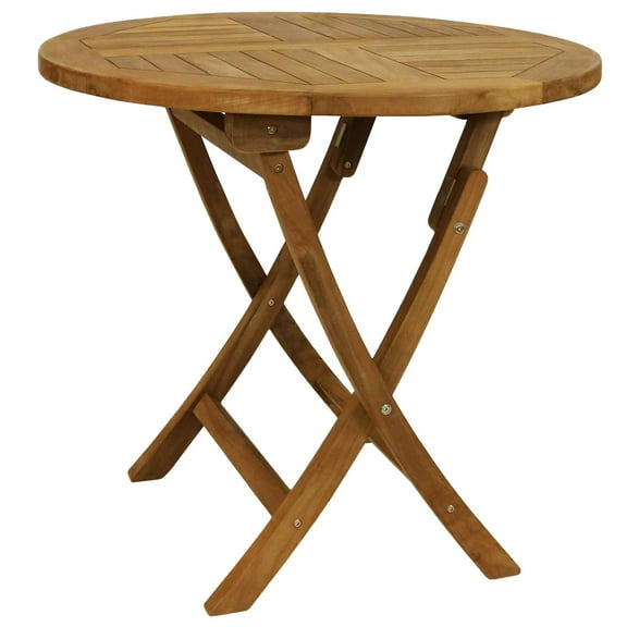Sunnydaze 32" Teak Round Outdoor Bistro Table