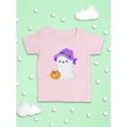 thumbnail image 3 of Fluffy Ghost W Pumpkin T-Shirt Infant -Image by Shutterstock,  6 Months, 3 of 4